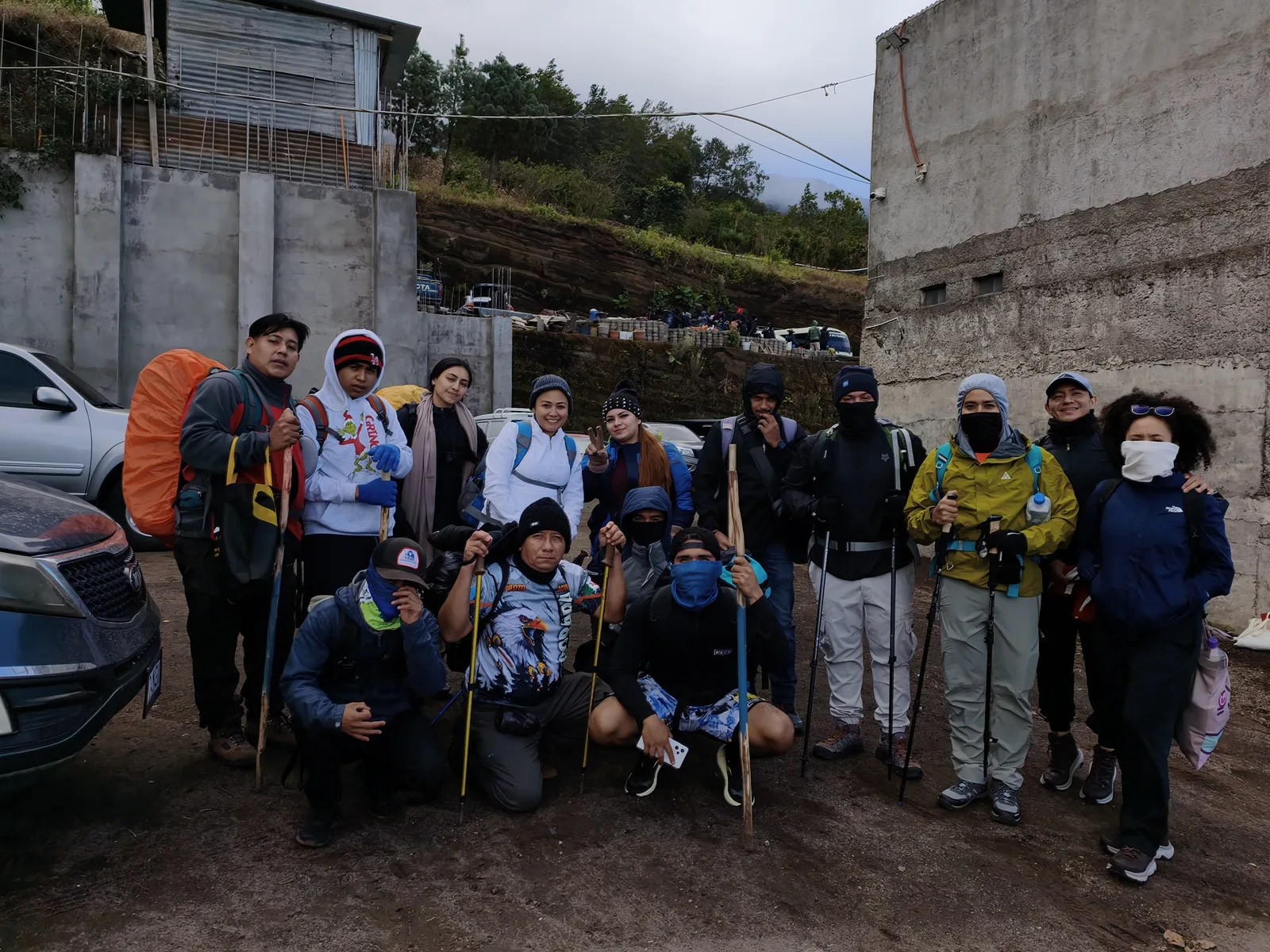 Turistas en el tour al Acatenango
